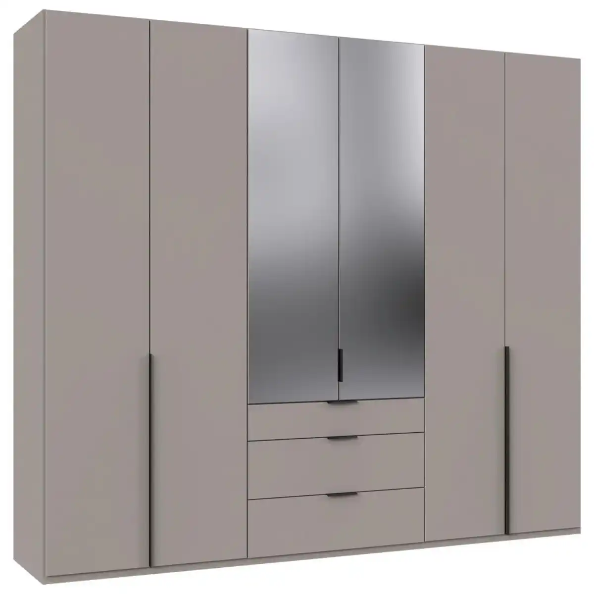 Bild 1 von Mid.you Drehtürenschrank, Grau, Sahara, Metall, 4 Fächer, 3 Schublade(n) Schubladen, 270x236x58 cm, BQ - Bündnis für Qualität, Made in Germany, DIN EN ISO 9001, umfangreiches Zubehör erhältlic