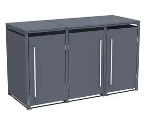 Mülltonnenbox mit Trethebel für 3 Mülltonnen á 240 l