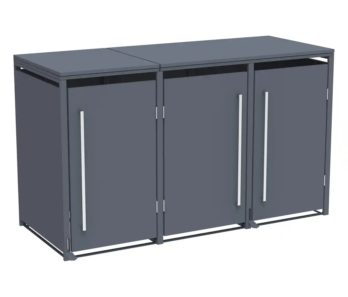 Bild 1 von Mülltonnenbox mit Trethebel für 3 Mülltonnen á 240 l