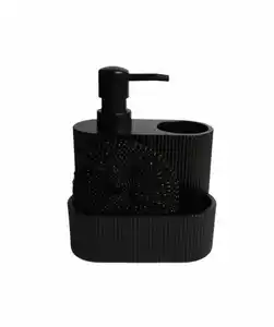 Seifenspender mit Schwamm, schwarz