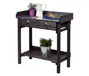 Pflanztisch mit Schubladen, schwarz