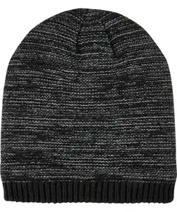 Jacquard-Mütze, schwarz/grau