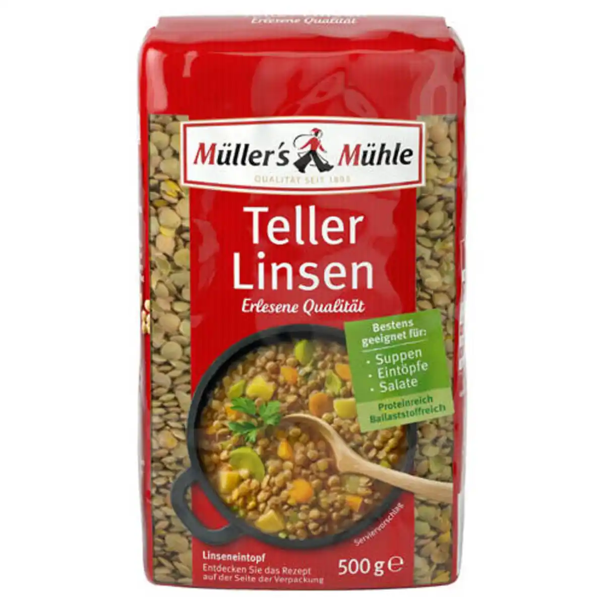 Bild 1 von MÜLLER'S MÜHLE Hülsenfrüchte 500 g, Tellerlinse