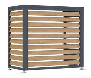 Wärmepumpenabdeckung, ca. 100 cm, Holzoptik