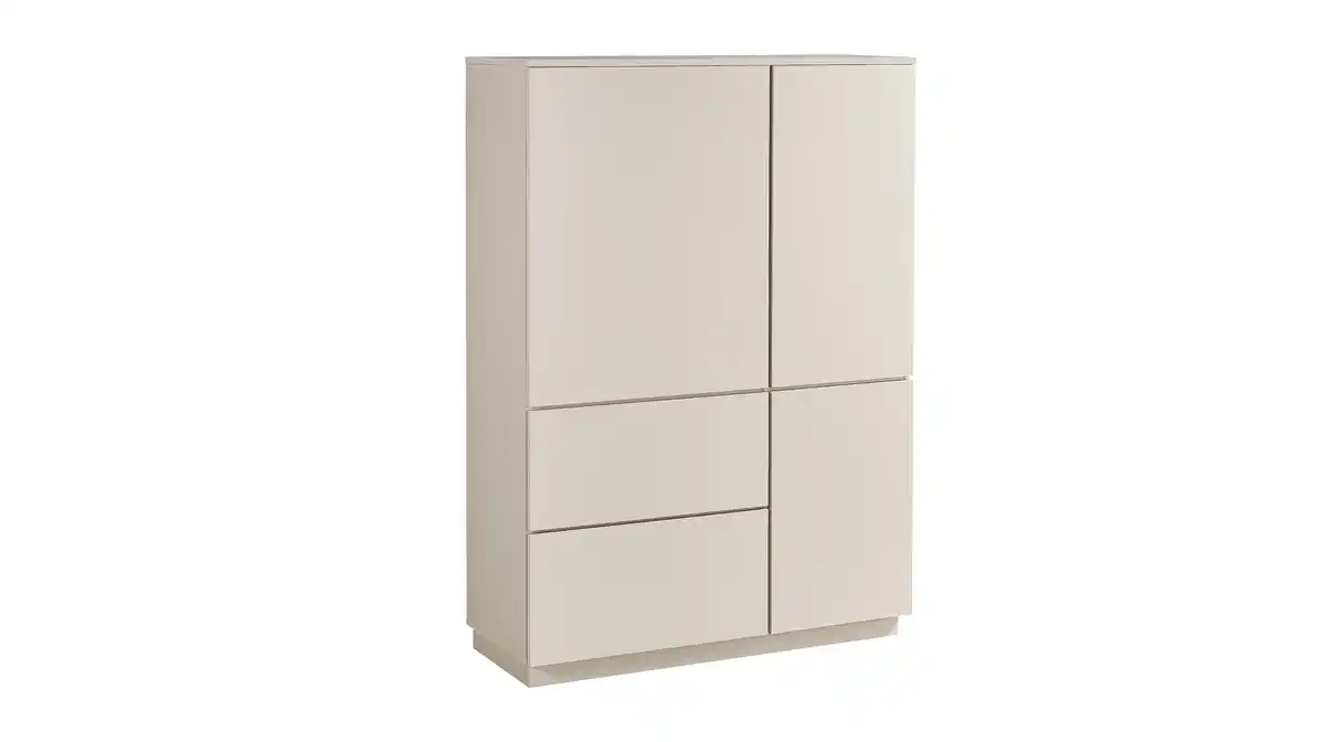 Bild 1 von Highboard 3 Türen 2 Schubladen beige 103 cm - VINCE