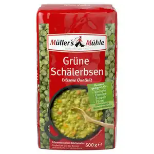 MÜLLER'S MÜHLE Hülsenfrüchte 500 g, Grüne Schälerbsen