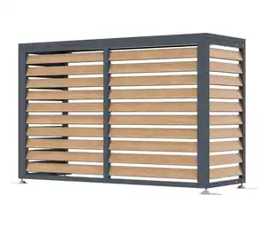 Wärmepumpenabdeckung, ca. 140 cm, Holzoptik