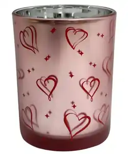 Duftkerze im Glas, rot