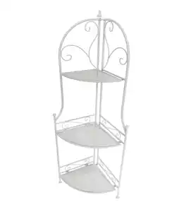 Zusammenklappbares Pflanzenregal, creme