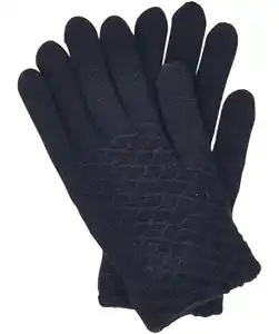 Strick-Handschuhe, schwarz