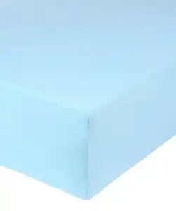 Polycotton-Spannbettlaken, hellblau