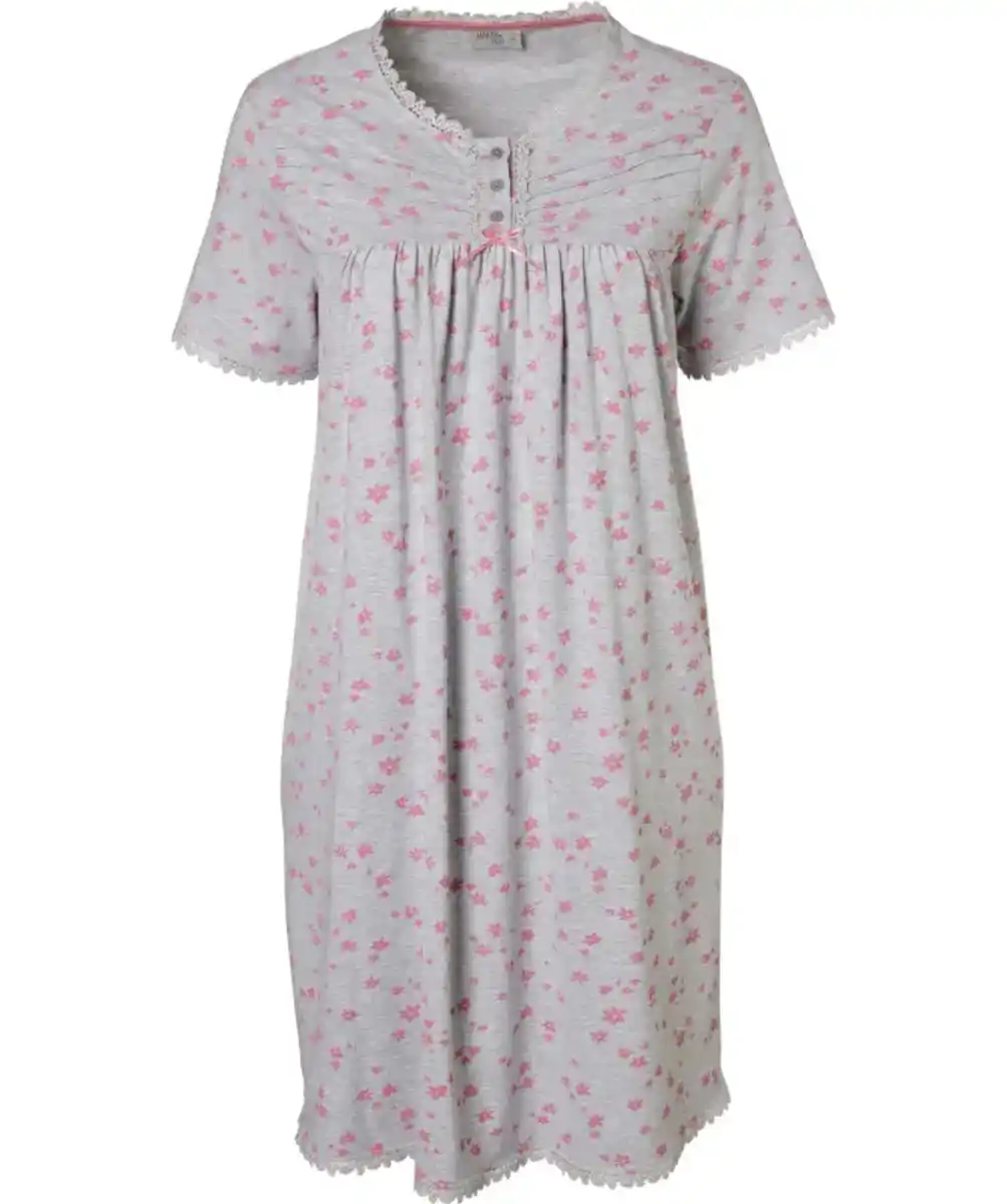 Bild 1 von Geblümtes Bigshirt, grau bedruckt