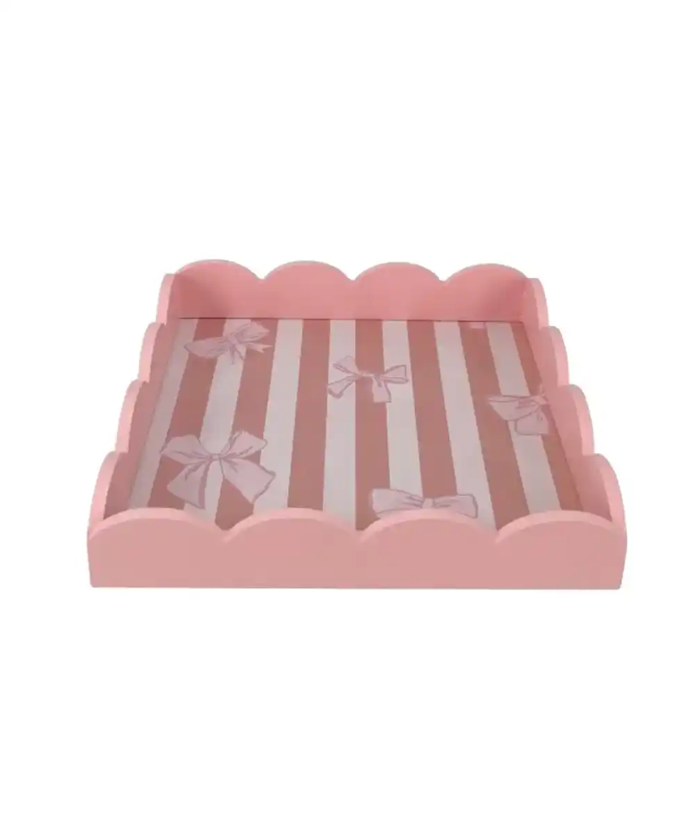 Bild 1 von Dekotablett mit Schleifen, rosa