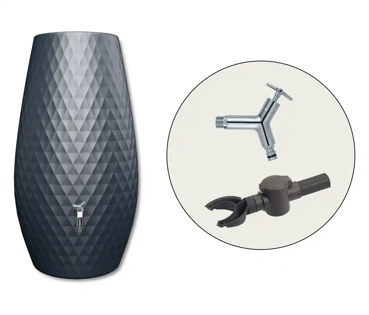 Bild 1 von GARANTIA Triagon 2-in-1-Regenspeicher-Set, 230 l, graphitgrau