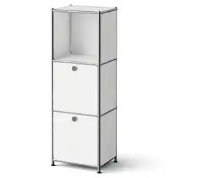 Kommode »Metall CN3 Slim Line« mit 2 Klappenfächern, weiß