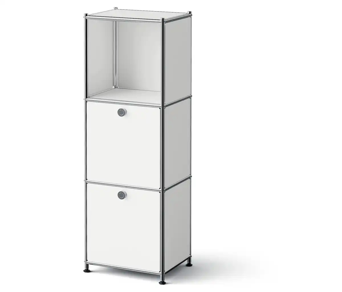 Bild 1 von Kommode »Metall CN3 Slim Line« mit 2 Klappenfächern, weiß