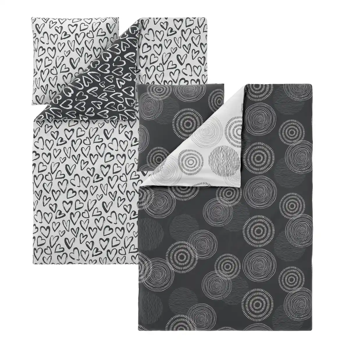 Bild 1 von LIV&BO® Renforcé-Wendebettwäsche-Set ca. 155 x 220 cm, 2-teilig