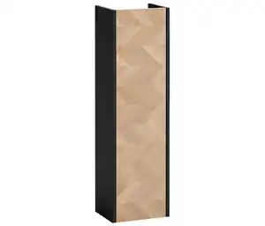 Hochschrank »Lorna«, Fischgräte, schwarz