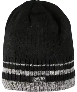 Mehrfarbige Beanie, schwarz