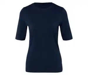 Basic Halbarmshirt, dunkelblau