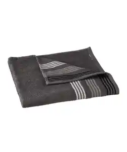 Duschtuch mit Streifenbordüren, anthrazit