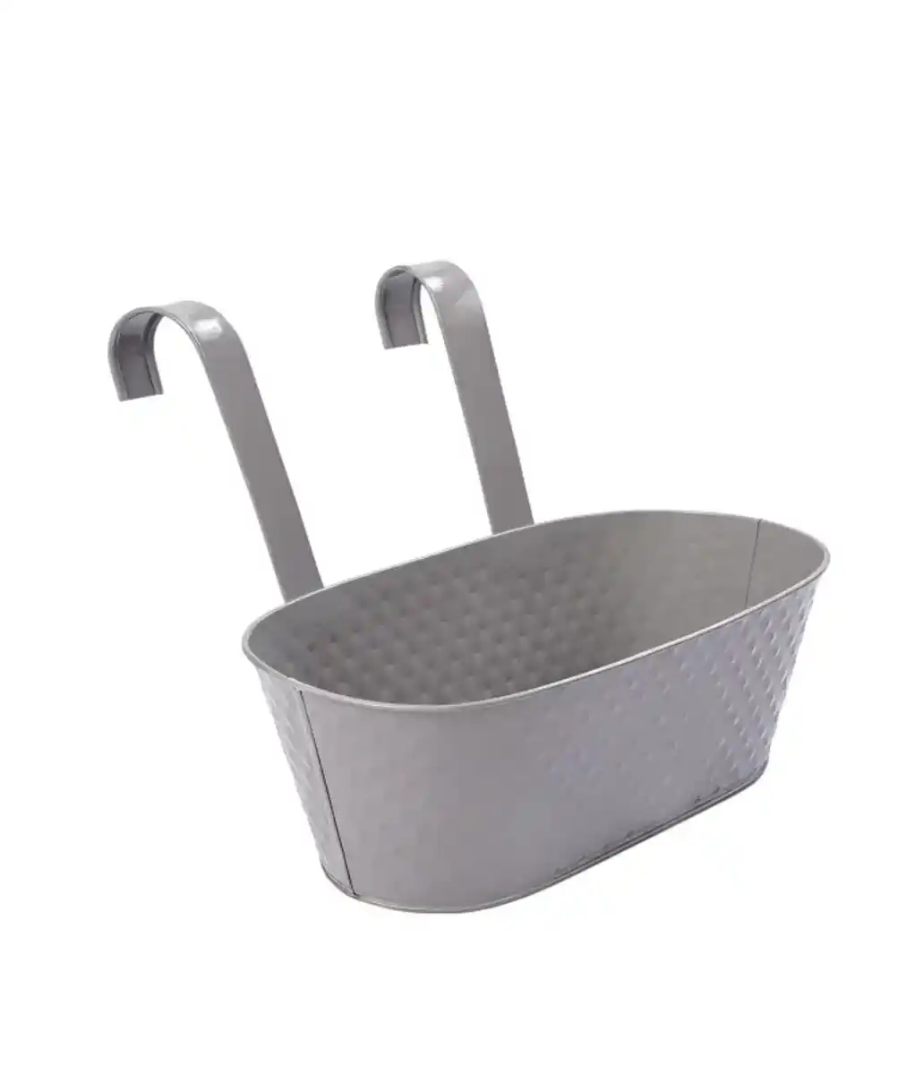 Bild 1 von Blumenkasten in gehämmerter Optik, grau