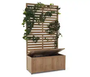 2-in-1-Sichtschutz-Stauraumbank-Modul