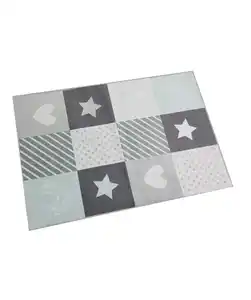 Kinder-Teppich, grau bedruckt