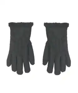 Handschuhe in Wildlederoptik, schwarz