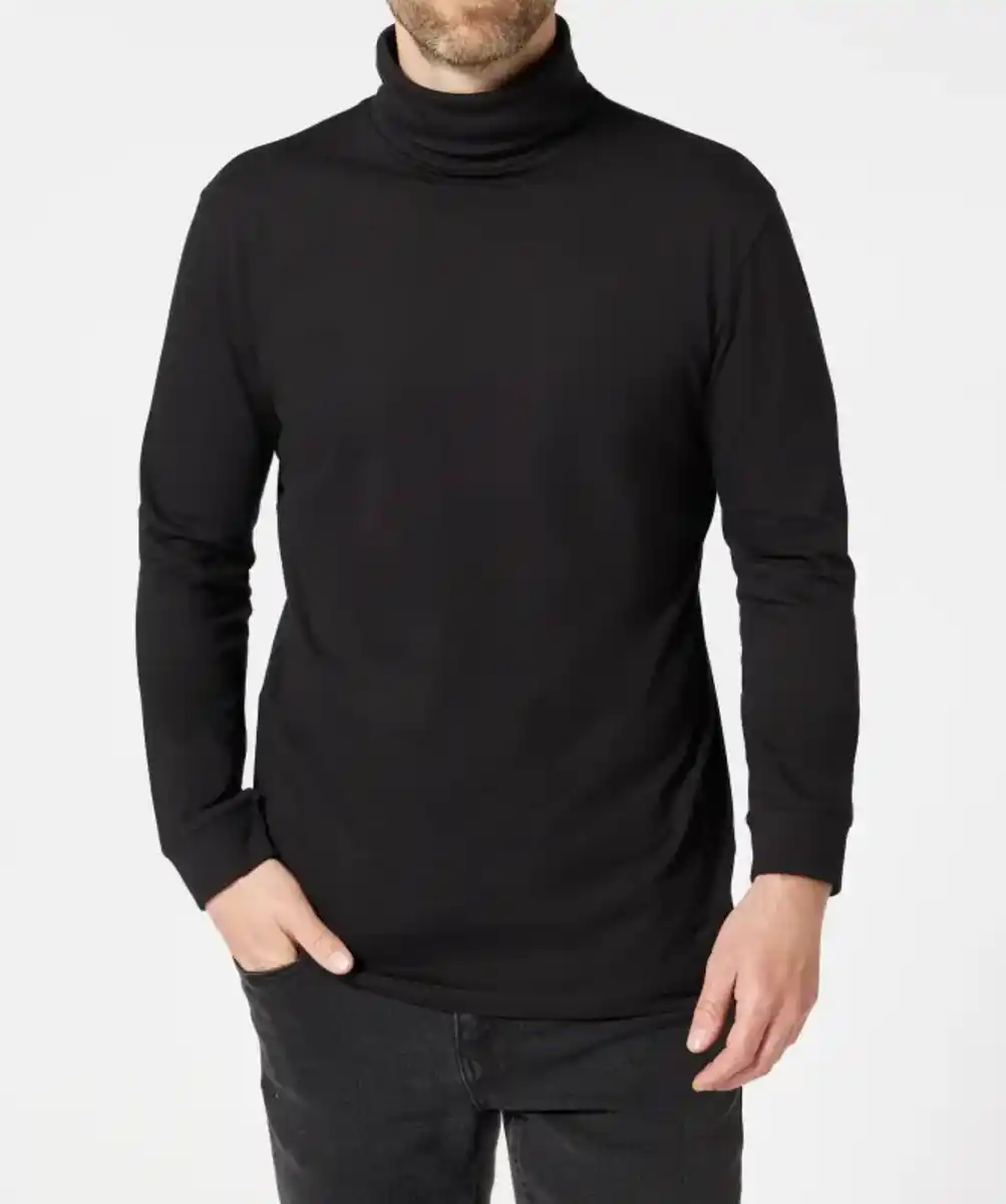 Bild 1 von Basic Rollkragenpullover, schwarz