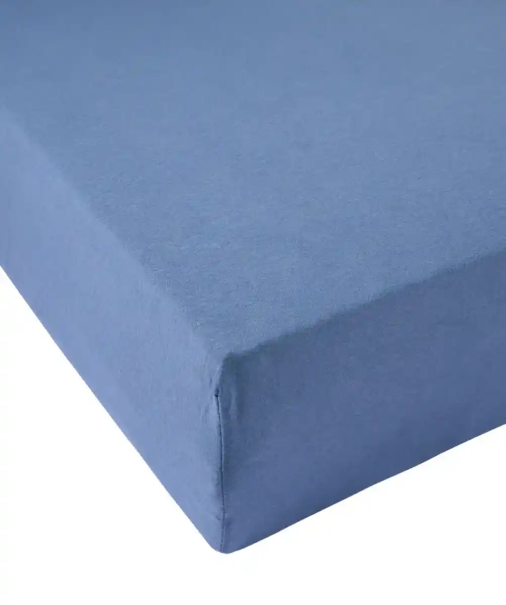 Bild 1 von Baumwoll-Spannbettlaken, blau