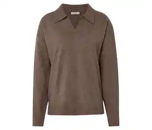 Strickpullover mit Polokragen