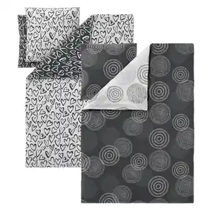 LIV&BO® Renforcé-Wendebettwäsche-Set ca. 200 x 220 cm, 3-teilig