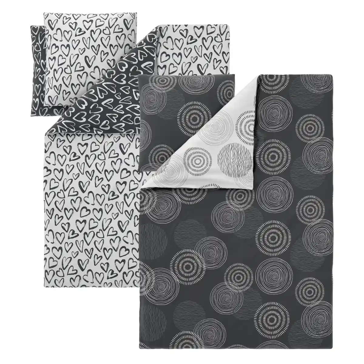 Bild 1 von LIV&BO® Renforcé-Wendebettwäsche-Set ca. 200 x 220 cm, 3-teilig