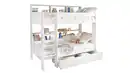 Bild 1 von Etagenbett mit Bettkasten 90 x 200 cm weiß - Kinderbett - JUSA