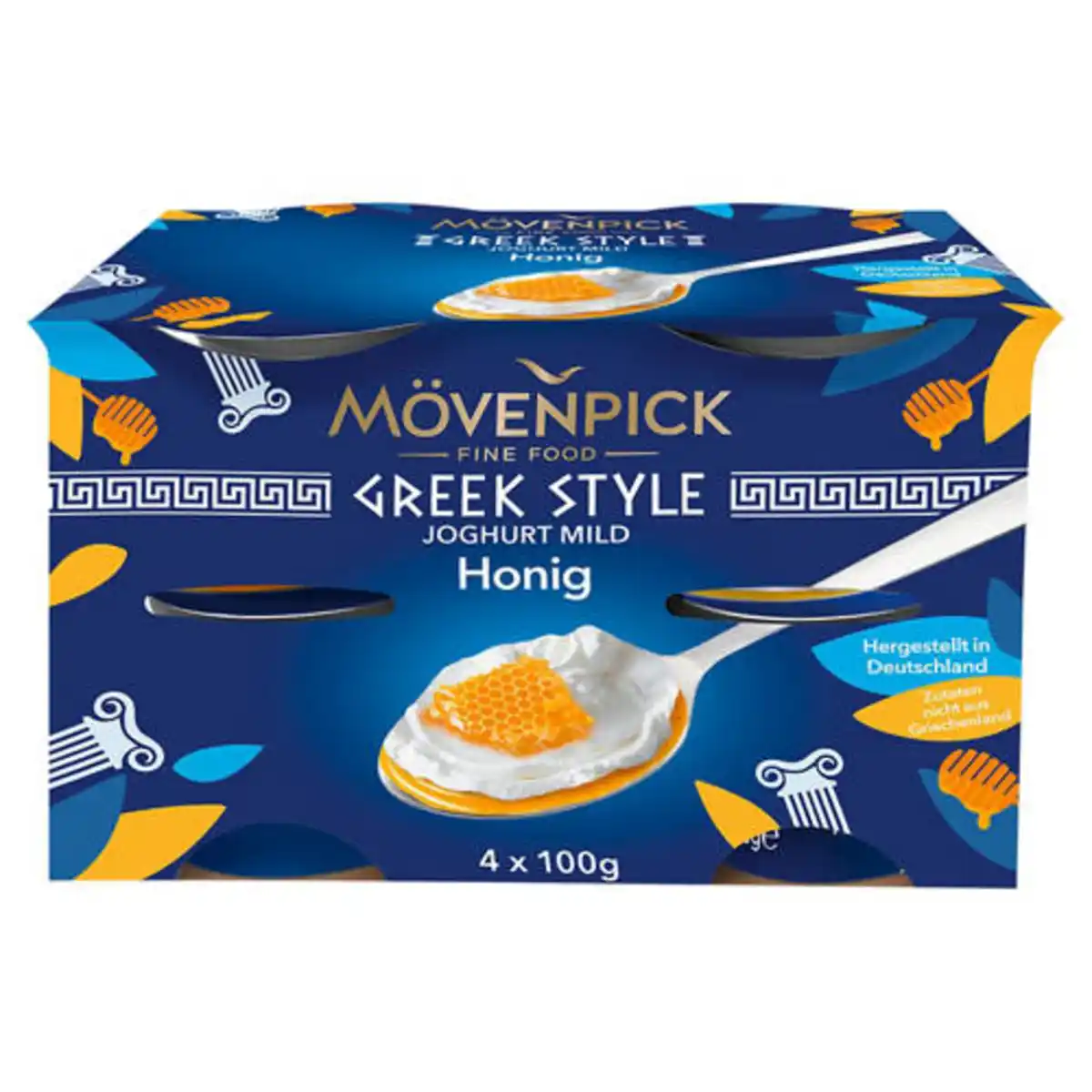Bild 1 von MÖVENPICK Greek Style Joghurt, 4x100 g, Honig