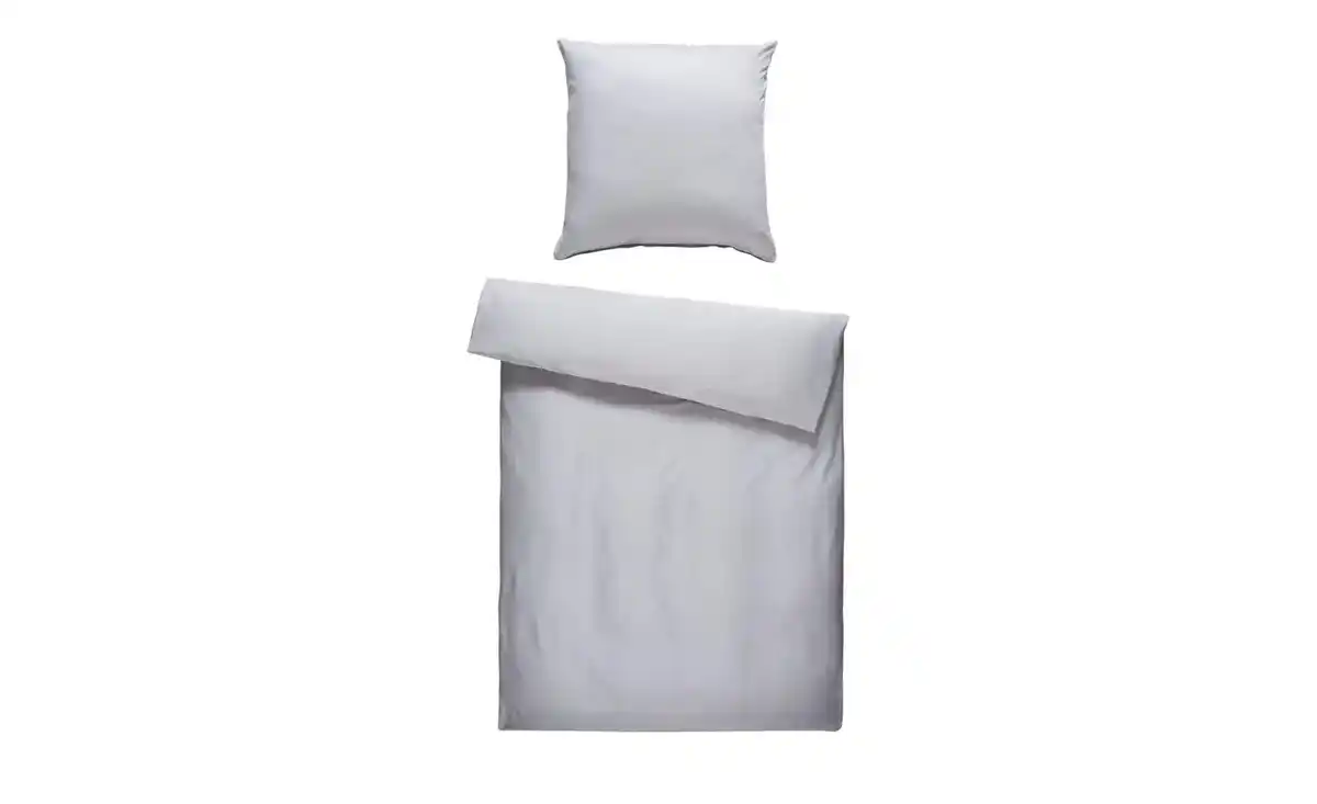 Bild 1 von como Bettwäsche  Uni Satin ¦ grau ¦ Maße (cm): B: 135 Bettwaren > Bettwäsche-Sets > Ganzjahresbettwäsche - Möbel Kraft
