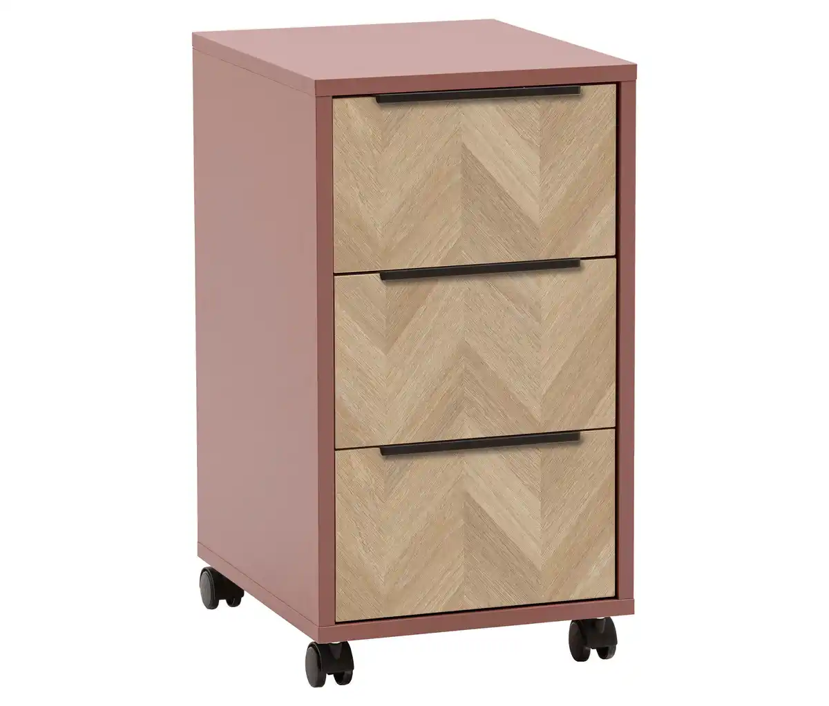 Bild 1 von Rollcontainer »Piazza«, mauve/Fischgräten-Dekor