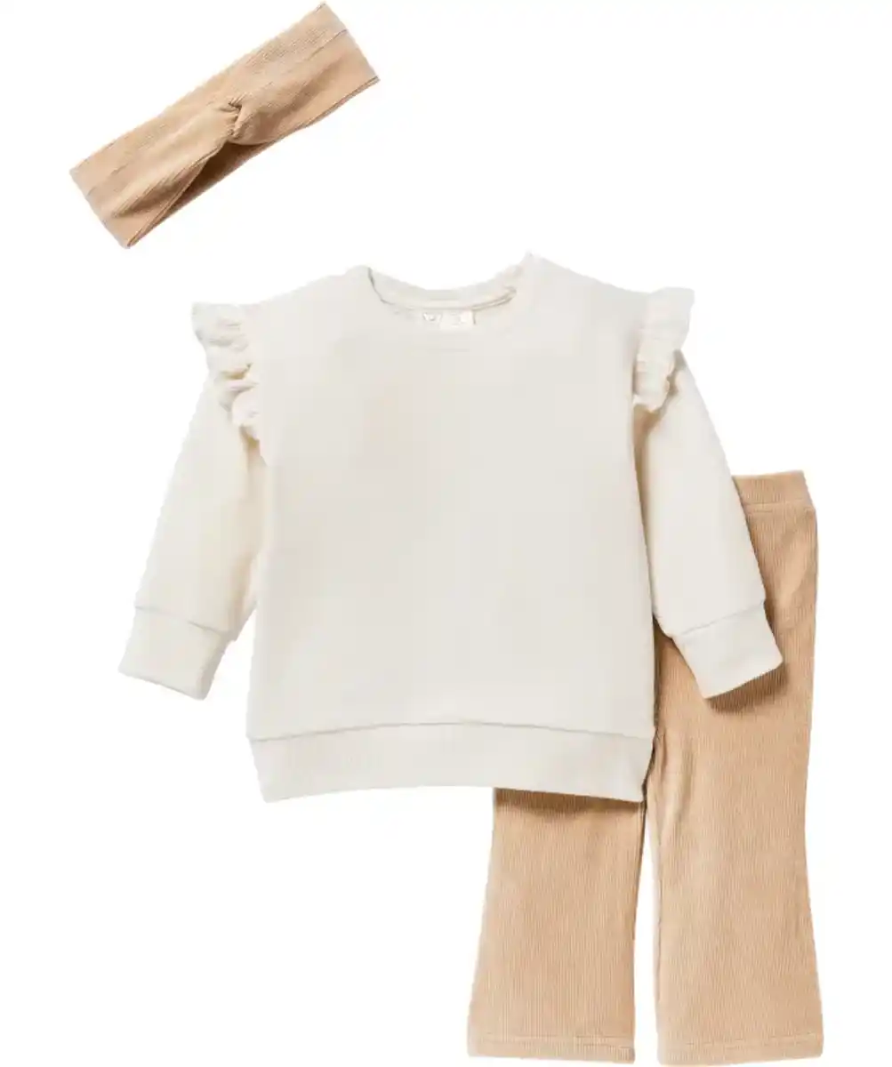 Bild 1 von Stirnband + Pullover + Hose, naturfarben