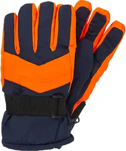 Skihandschuhe mit Neonelementen, neon orange