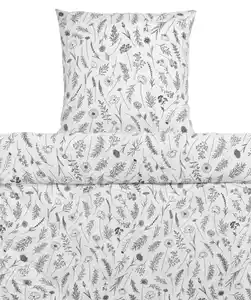 Supersofte Mikrofaser-Bettwäsche, weiß bedruckt
