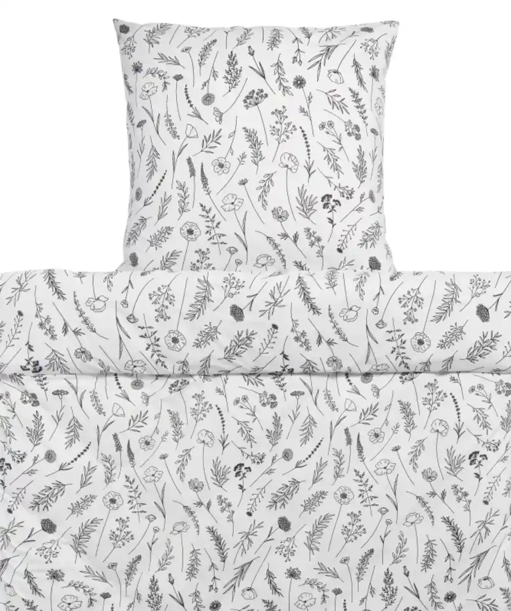 Bild 1 von Supersofte Mikrofaser-Bettwäsche, weiß bedruckt