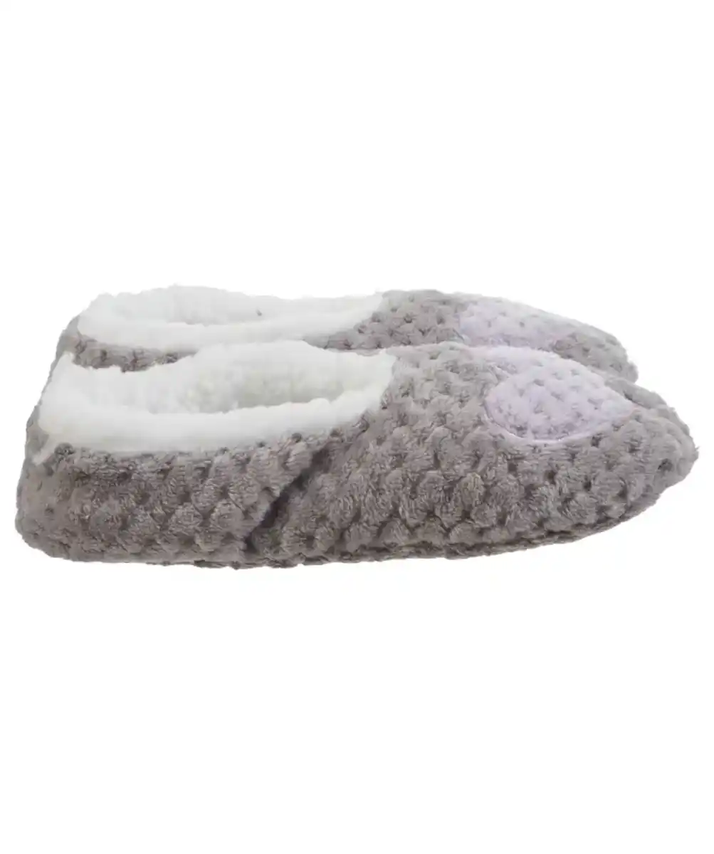 Bild 1 von Ballerina-Hausschuhe Herz, hellgrau