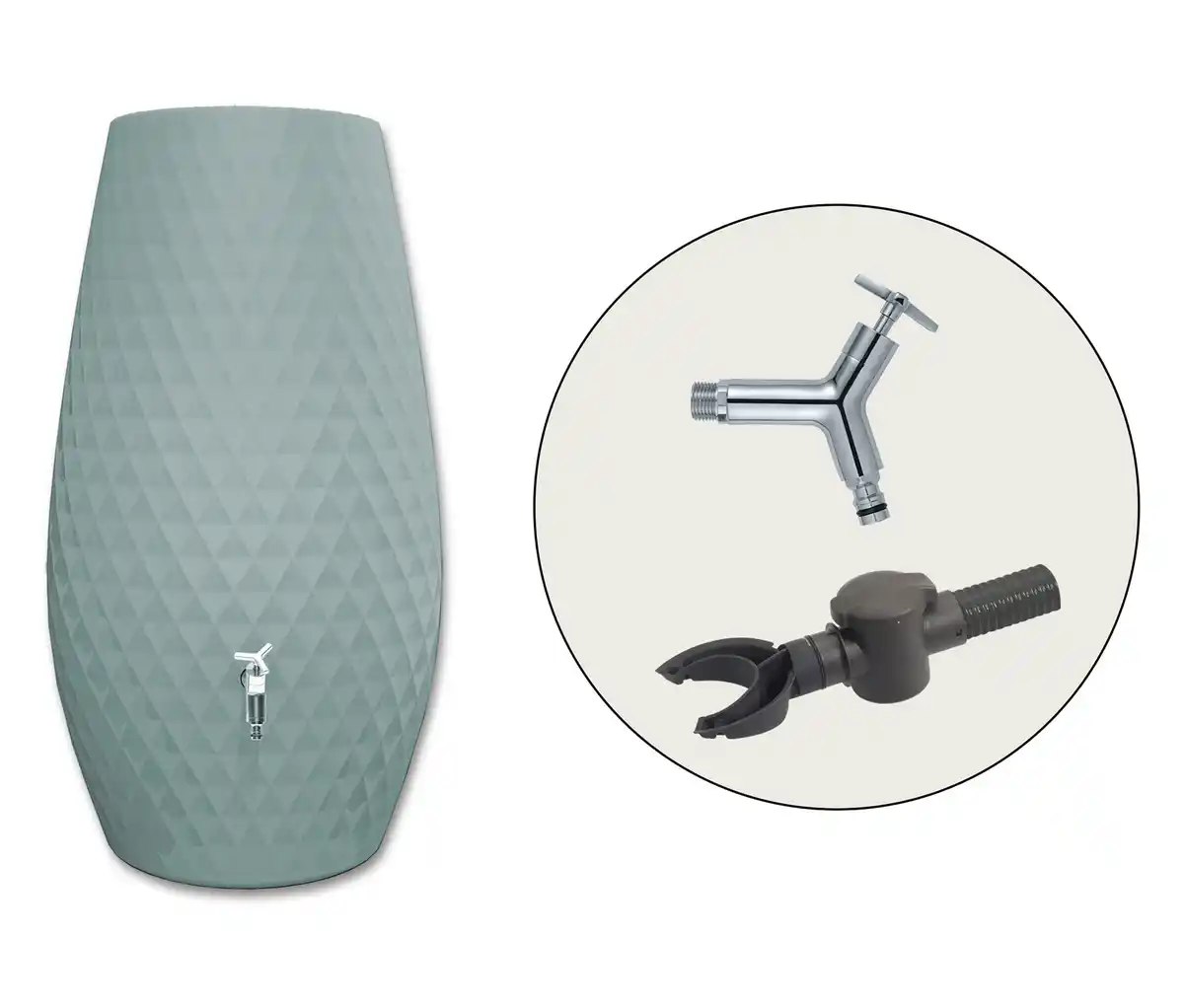 Bild 1 von GARANTIA Triagon 2-in-1-Regenspeicher-Set, 230 l, agave