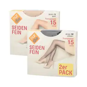 NUR DIE Feinstrumpfhosen 15 DEN »Seidenfein«, 2-St.-Packg.