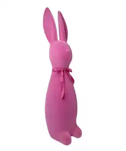 Deko-Hase mit Satinschleife, pink