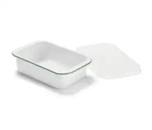 Emaille-Auflaufform mit Deckel