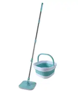 Bodenwischer mit Eimer, türkis