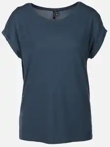 Vero Moda VMAVA PLAIN SS TOP GA Shirt Blau