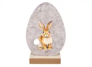 Filz-Ei mit Hasendekor